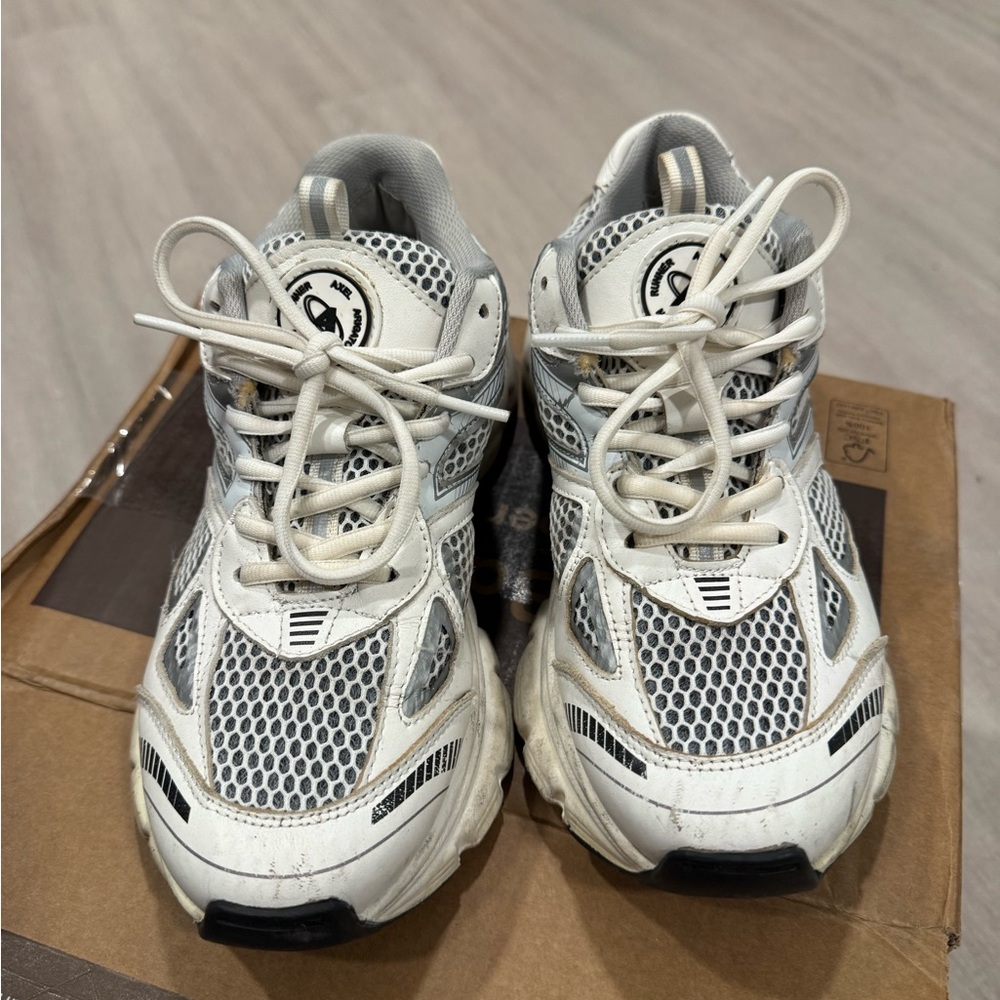 Axel Arigato Kids White and Gray Sneakers